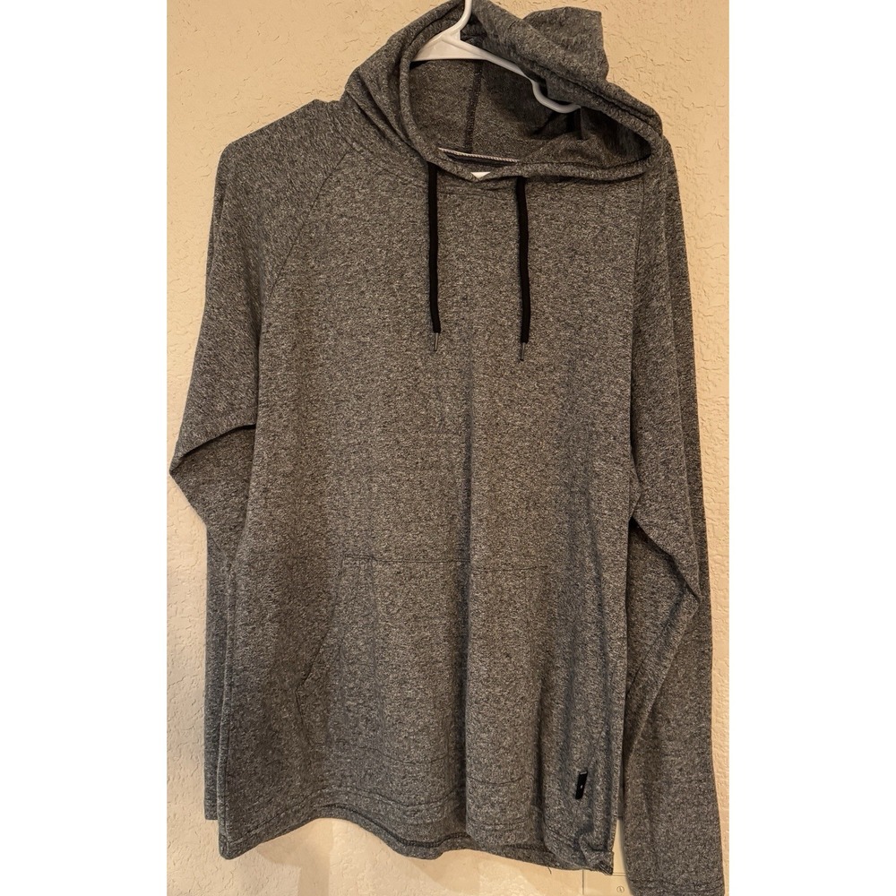 Navy Yard New York Men Gray & Blue Long Sleeve Oversized Pullover Hoodie Size L